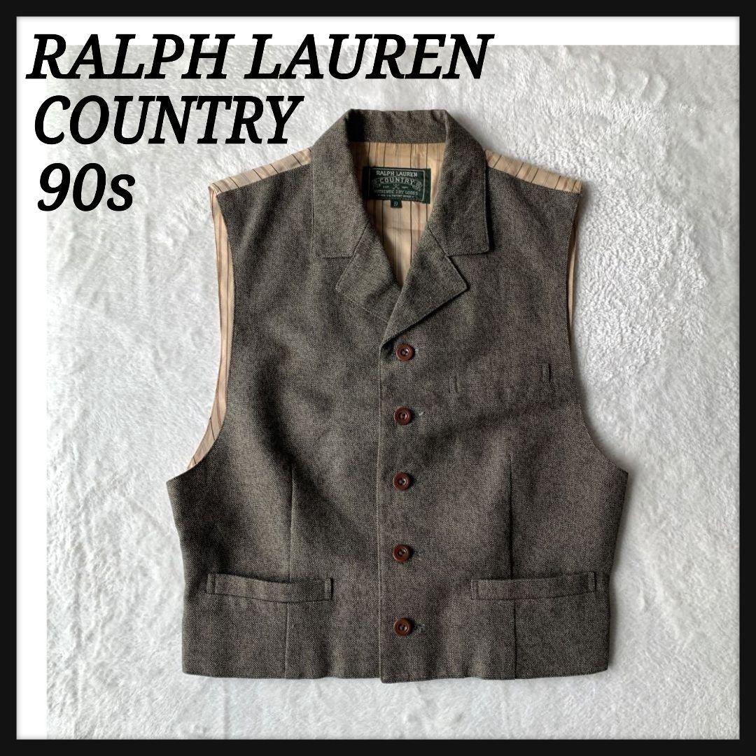 超希少 90s ラルフローレン ポロ カントリー ウール ベスト ジレ