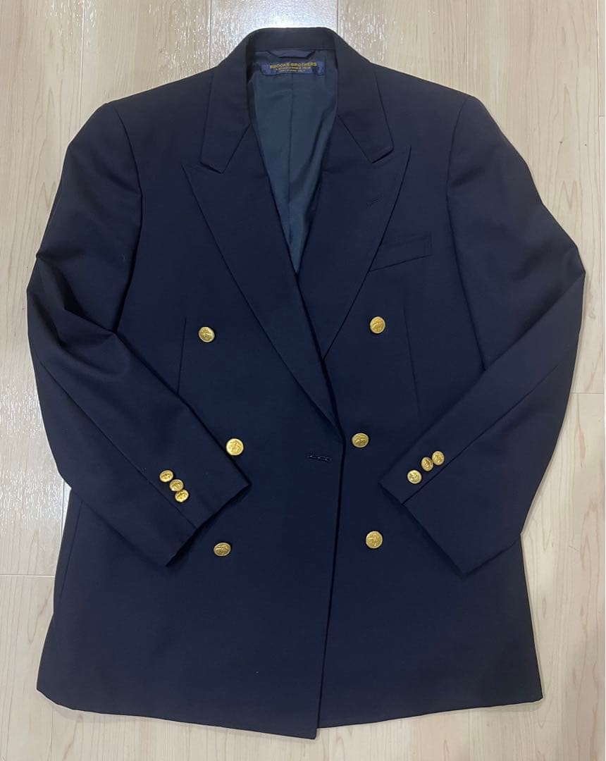 ブルックスブラザーズ ダブル 紺 ブレザー 金ボタン - メルカリ