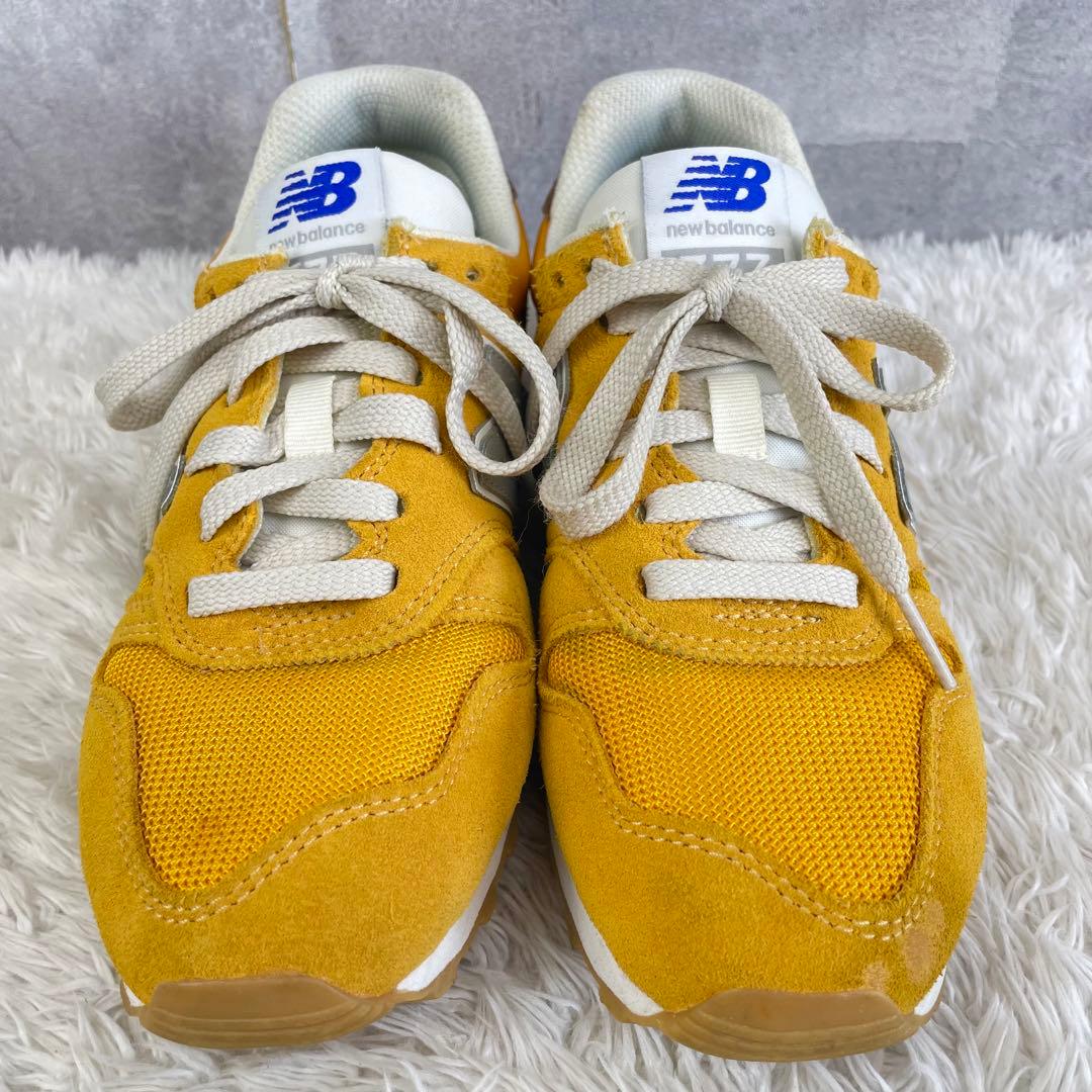 美品 ニューバランス スニーカー レディース 23cm スエード イエロー