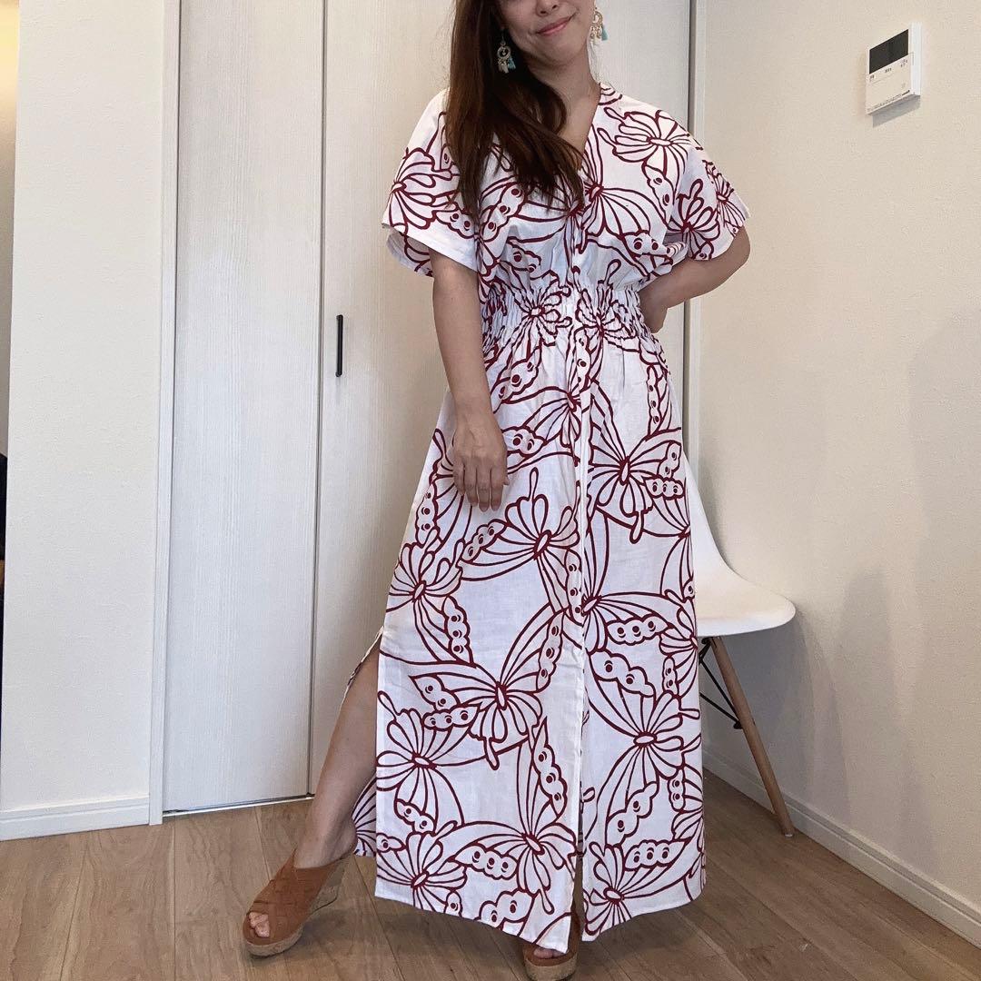 一点物浴衣コーマ地ワンピハンドメイドロング着物薄紫雪輪パステル