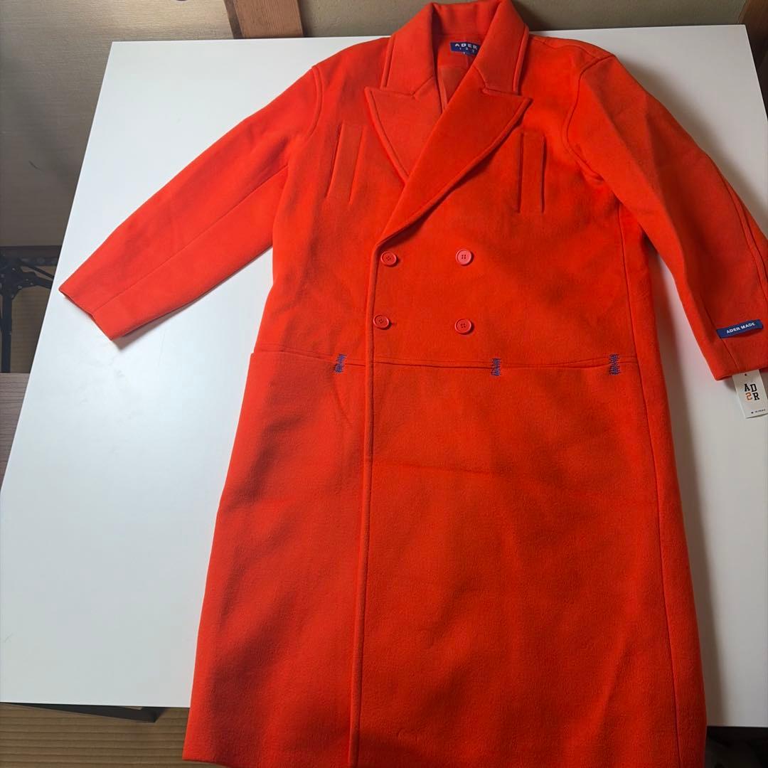 アーダーエラー オレンジ ステンカラーコート A2 Ader Error アーダーエラー オレンジ ウール チェスターコート - メルカリ
