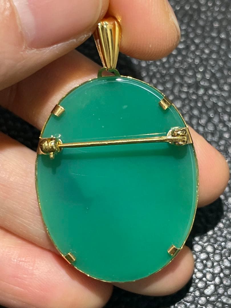 18k，カメオペンダントトップとブローチ、両用7.6g - メルカリ