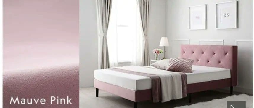 RASIK ファブリックベッド シングル IRONA モーブピンク