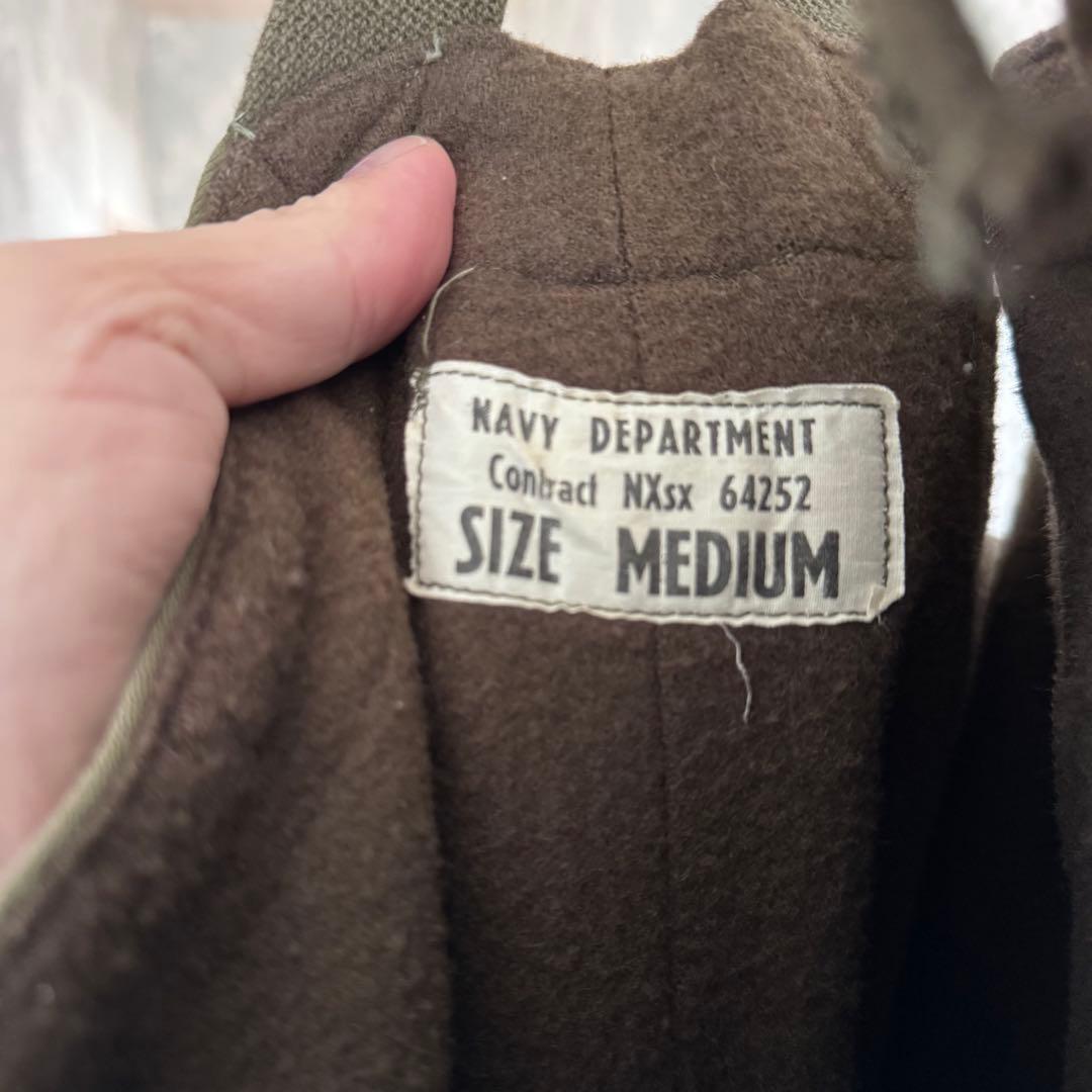 米軍実物50S U.S.NAVY N-1 デッキパンツ M オーバーオール