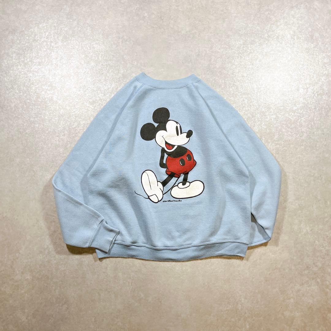 70s 80s USA製 Disney 白足ミッキー スウェット ヴィンテージ 古着 80s USA製 Disney ミッキー 白足 スウェット トレーナー S 古着