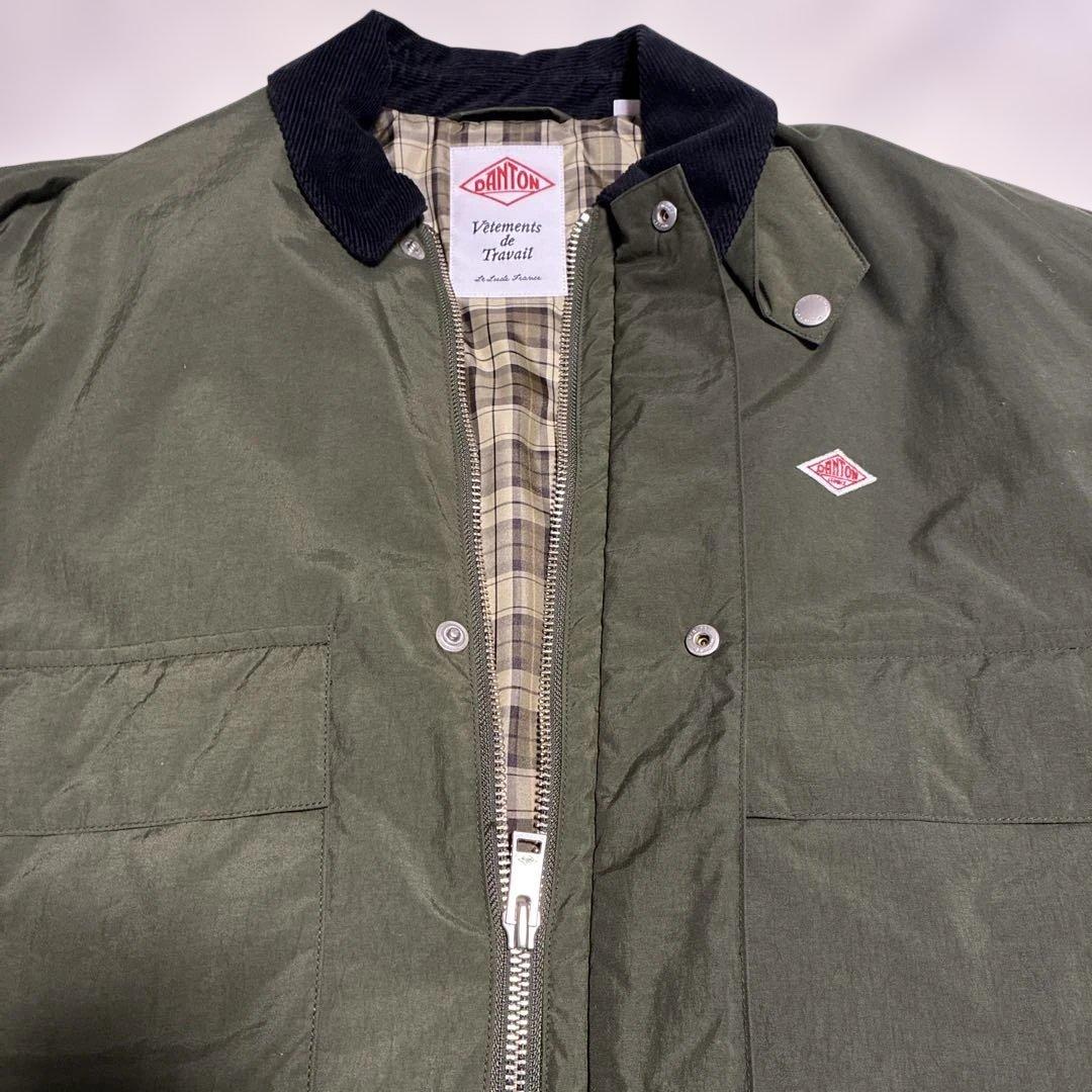 美品 DANTON ナイロンタフタショート オリーブ ジャケッ36