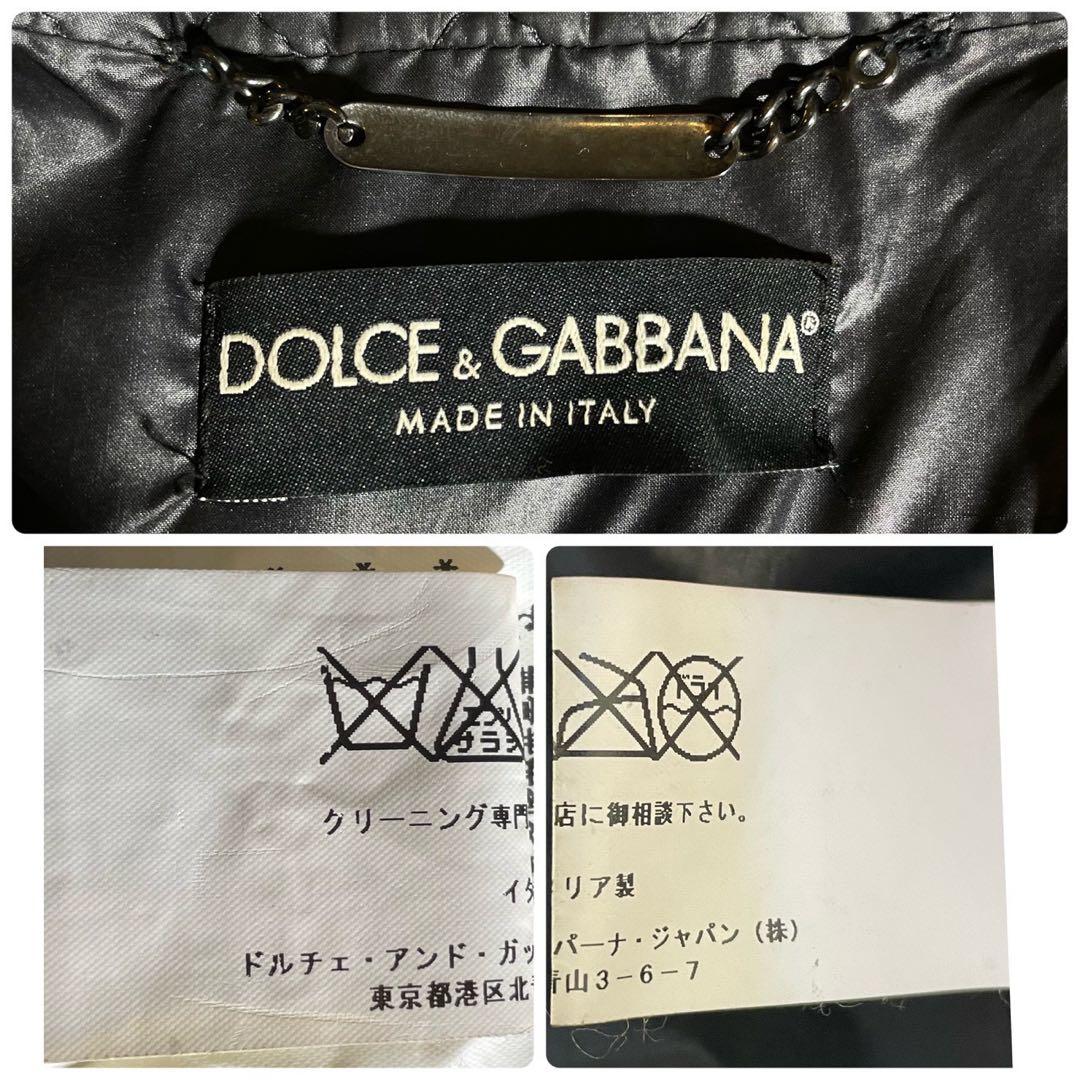 ①ドルチェ&ガッバーナ シングルライダース キルティング ブラック