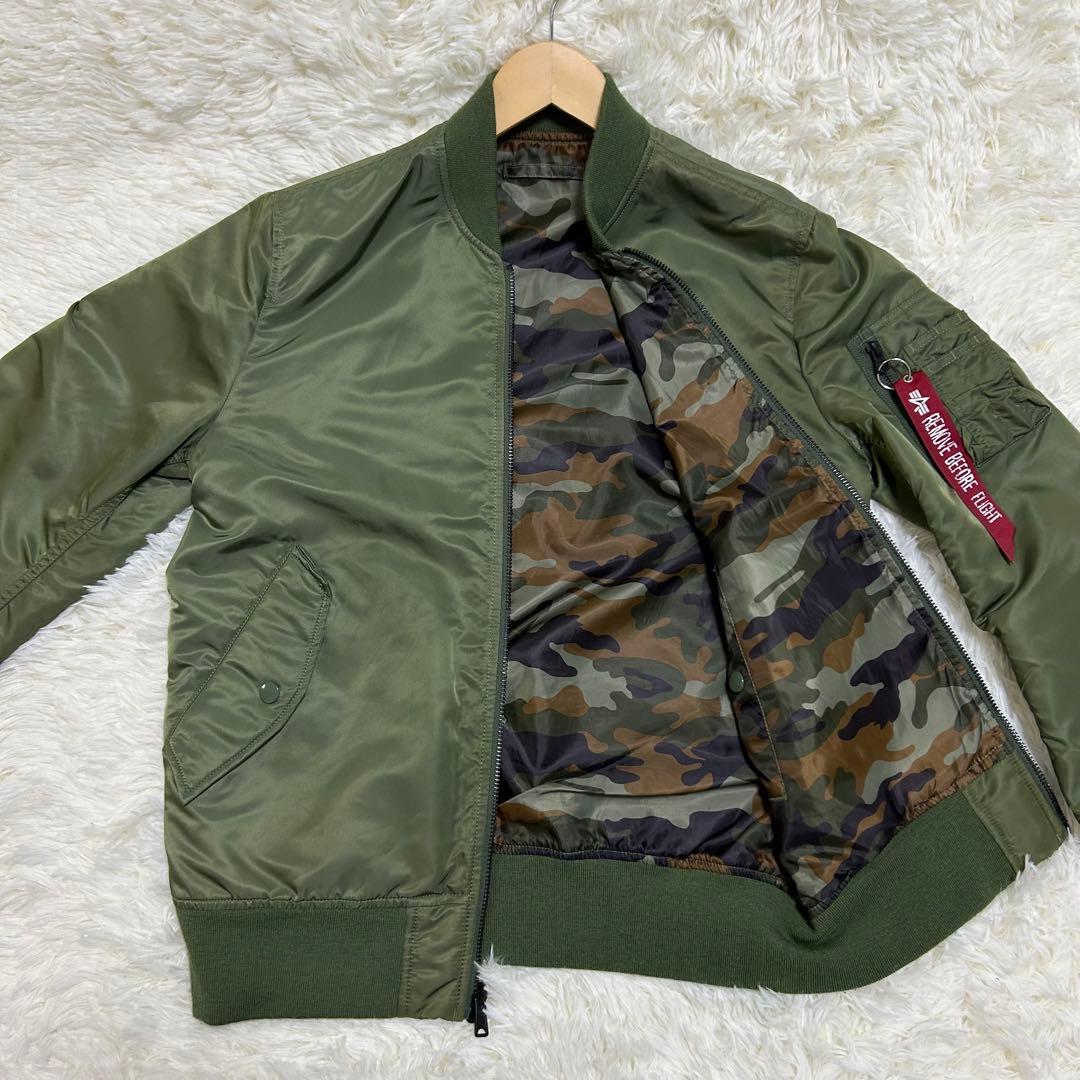 アルファ MA-1 フライトジャケット リバーシブル カモフラ 迷彩柄