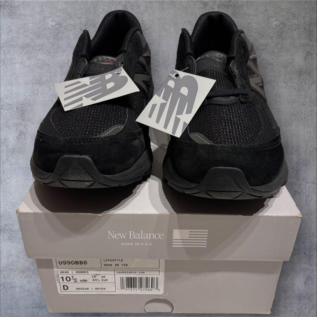 us10.5 28.5cm ニューバランス U990 V6 BB ブラック