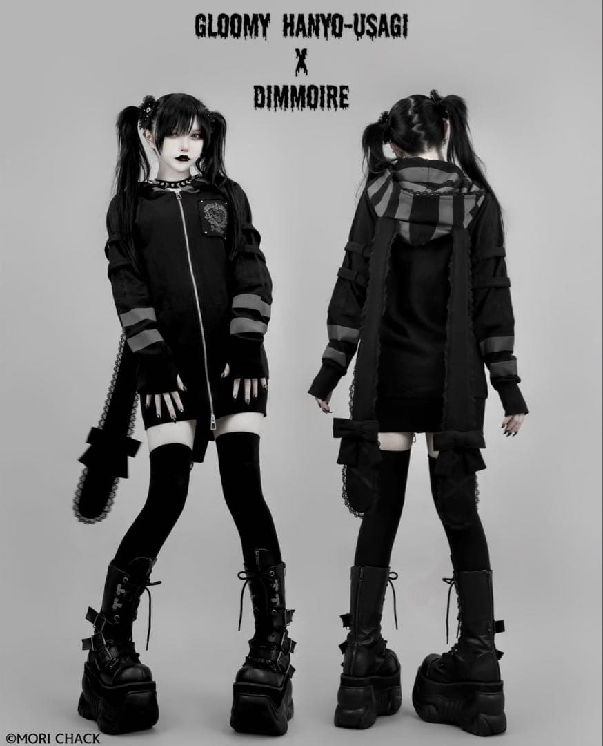 DimMoire 汎用うさぎパーカー Black&Gray Gloomy - メルカリ