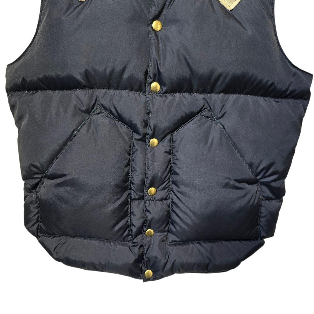 ロッキーマウンテンフェザーベッド ウエアハウス ダウンベスト 馬革 黒