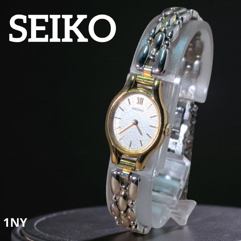 美品・稼働】SEIKO セイコー 腕時計 レディース オーバル コンビカラー