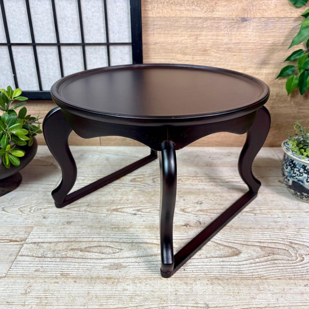 韓国中国李朝アンティークデザイン丸ティーテーブルお膳ちゃぶ台ソバン