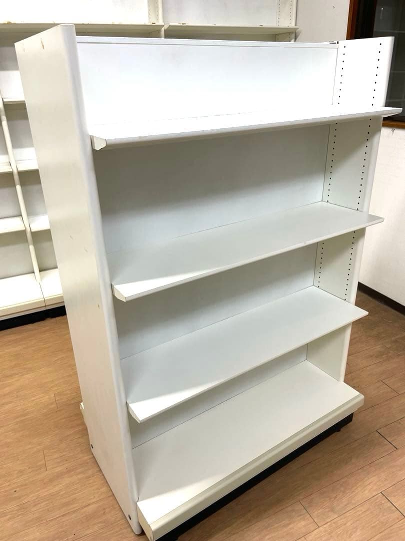 両面棚　物品棚　陳列棚　ショーケース　薬局　白　木製什器　コンビニ　キャビネット 楽天市場】木製陳列棚 EL-R712-3 エコラインゴンドラ 棚板タイプ