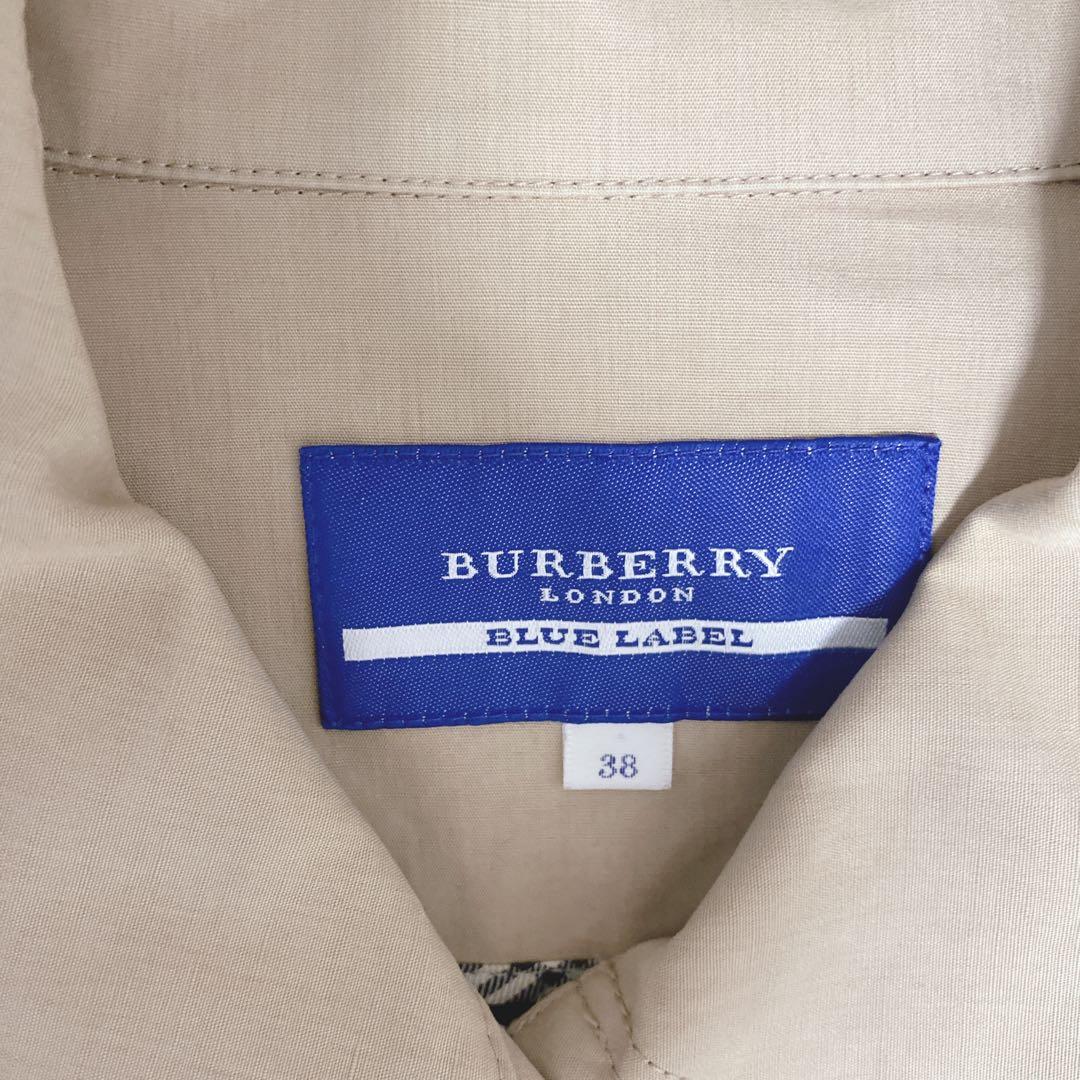 バーバリーブルーレーベル トレンチコート ベルト付き ノバチェック