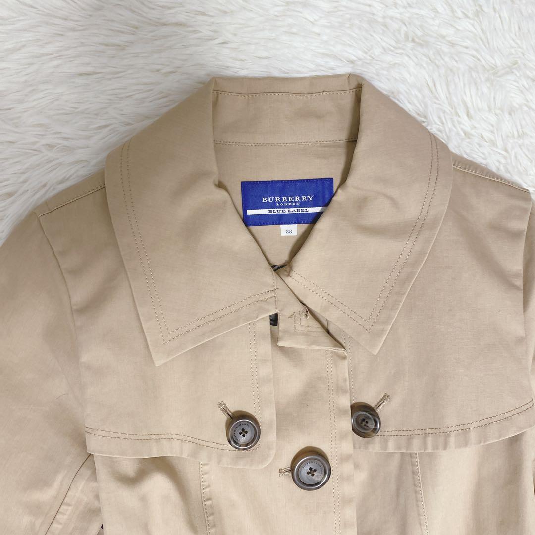 バーバリーブルーレーベル トレンチコート ベルト付き ノバチェック