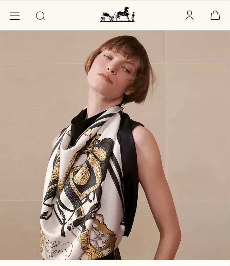 エルメス★カレ90★ エルメス brides de galブリックドガラ★超美品 エルメス HERMES/スカーフ カレ90 ブリッド・ドゥ・ガラ・ラブ BRIDES