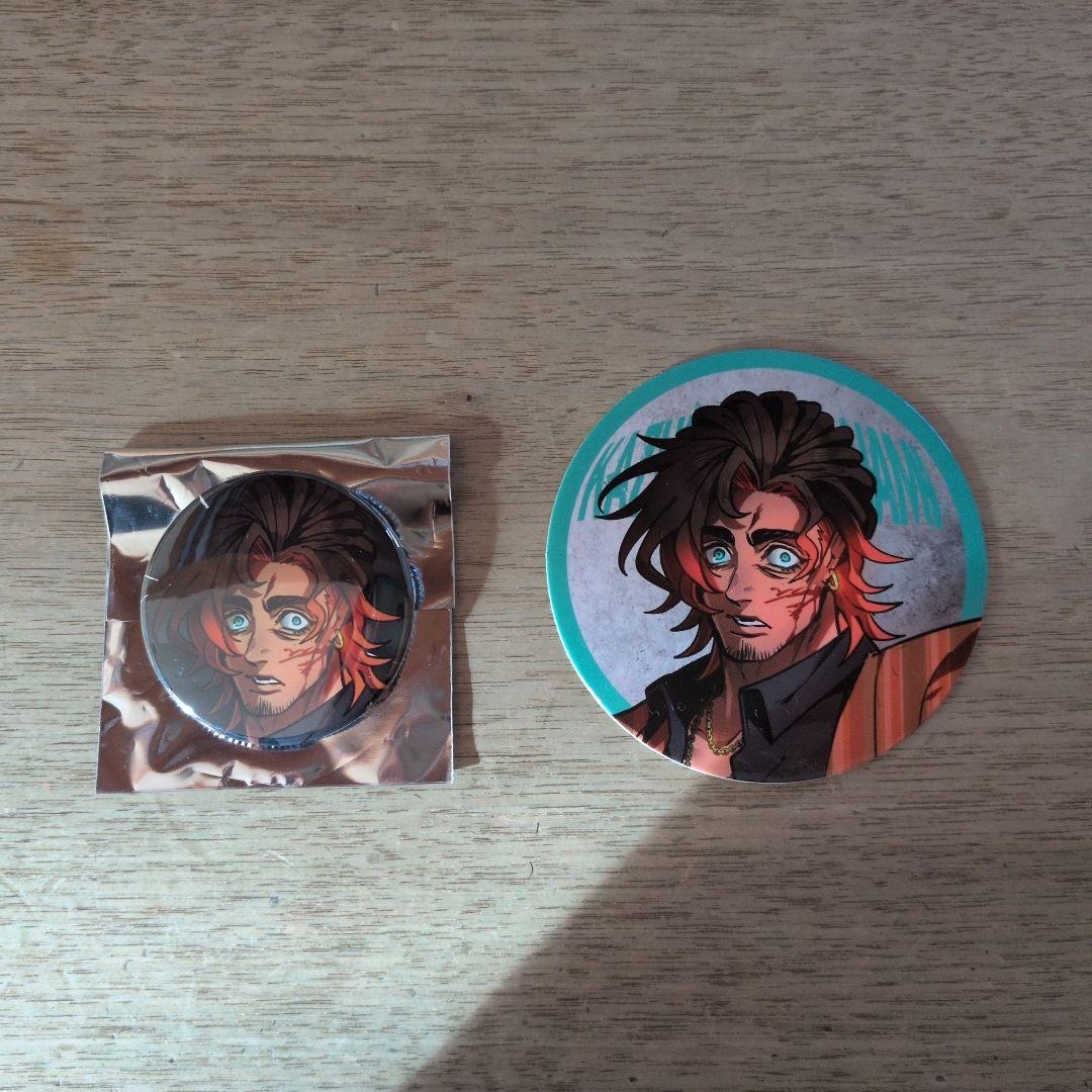 ヒューマンバグ大学 名波和親 缶バッジ+コースター 天城戦争cafeFinal