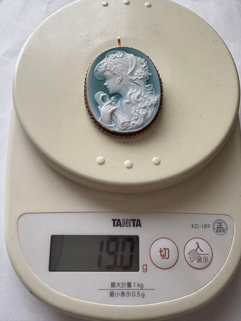 イタリア カメオ ブローチ シェルカメオ 14金フレーム APA 585