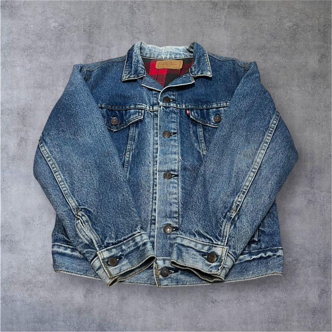 トムヤムクン。様 【Levi's】80s 裏地チェックネル デニムジャケット