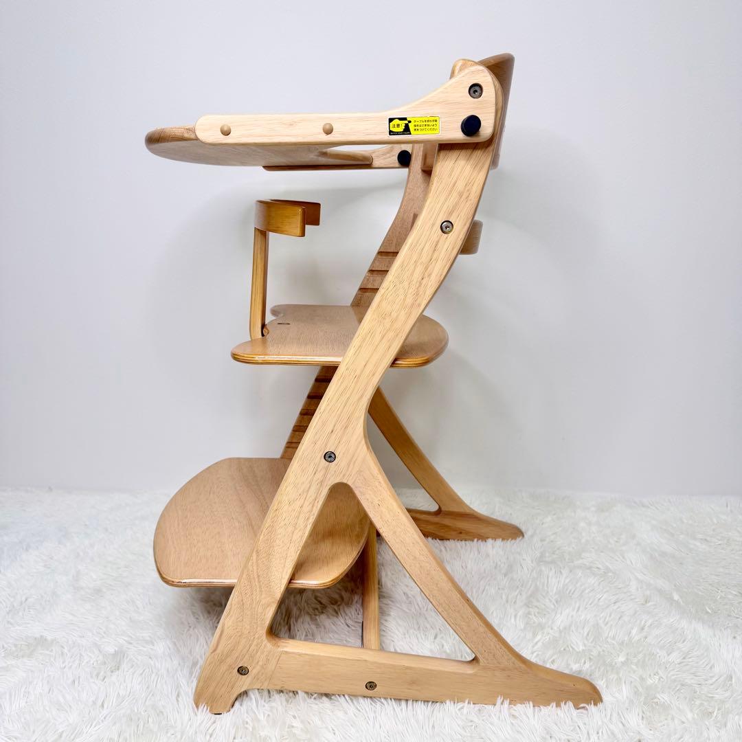 美品 大和屋 すくすくチェアプラス テーブル&ガード付き 1501 木製の