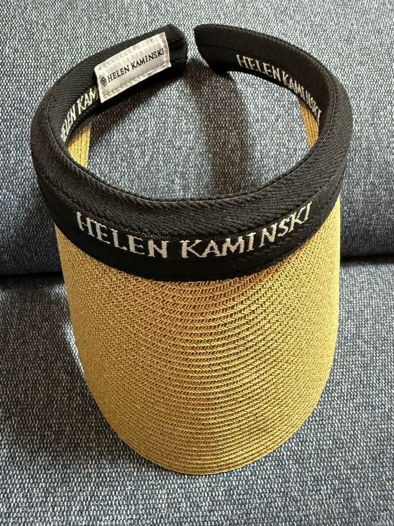 美品　ヘレンカミンスキー BIANCA ラフィア サンバイザー ナチュラル Helen Kaminski（ヘレンカミンスキー） サンバイザー ラフィア BIANCA