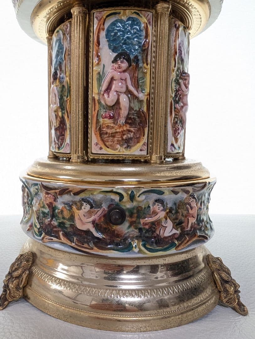 美品 動作確認済み】REUGE リュージュ☆陶器製☆オルゴール☆口紅