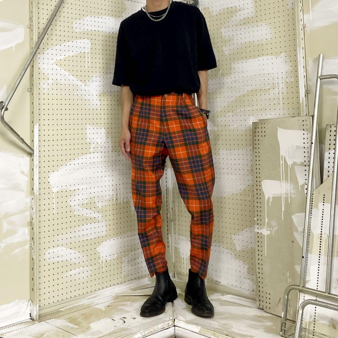 Y's ワイズ ヨウジヤマモト 2019年SS ウール赤チェックパンツ - メルカリ
