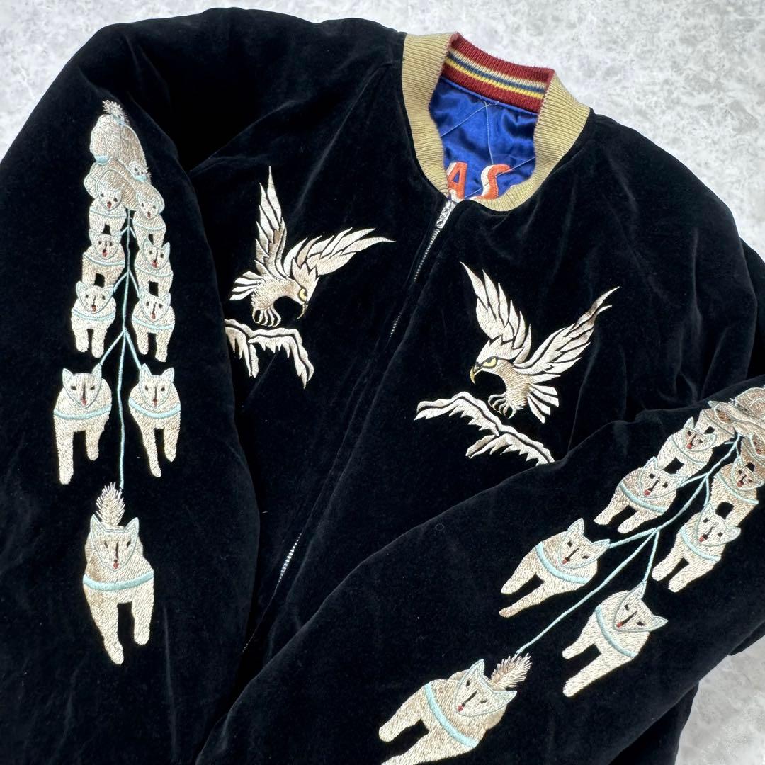 テーラー東洋 別珍 アラスカ ブラック スカジャン XL 鷹鷲 TT10496