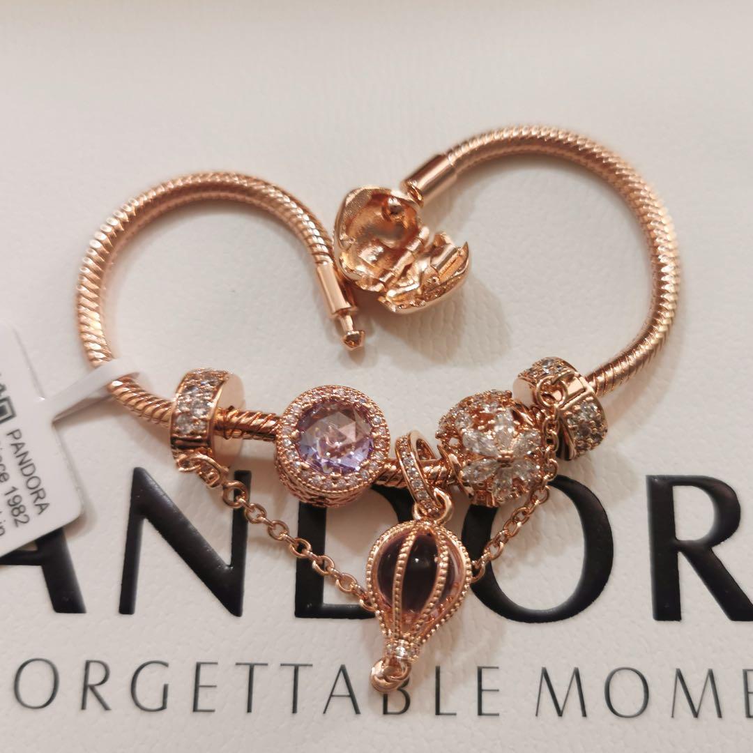 PANDORA ローズゴールド ブレスレット 気球チャームブレスレット