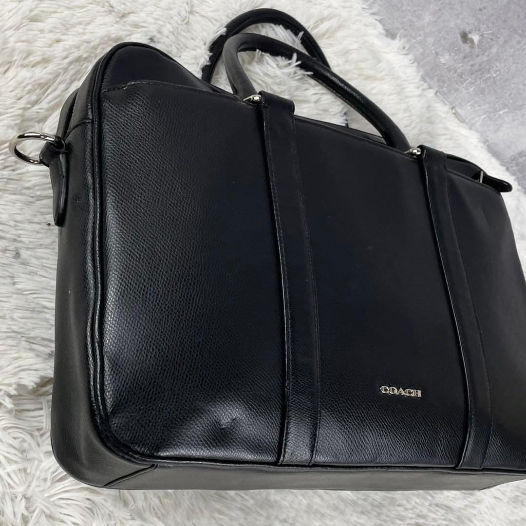 A4 極美品 COACH レザー 2way ビジネスバッグ メトロポリタン 黒