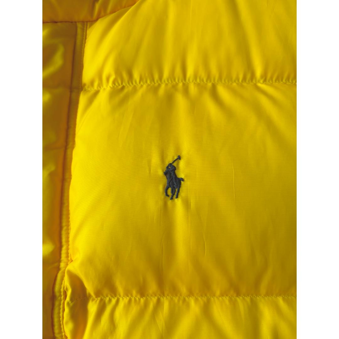 90's ラルフローレン ダウンベスト イエロー 美品 L