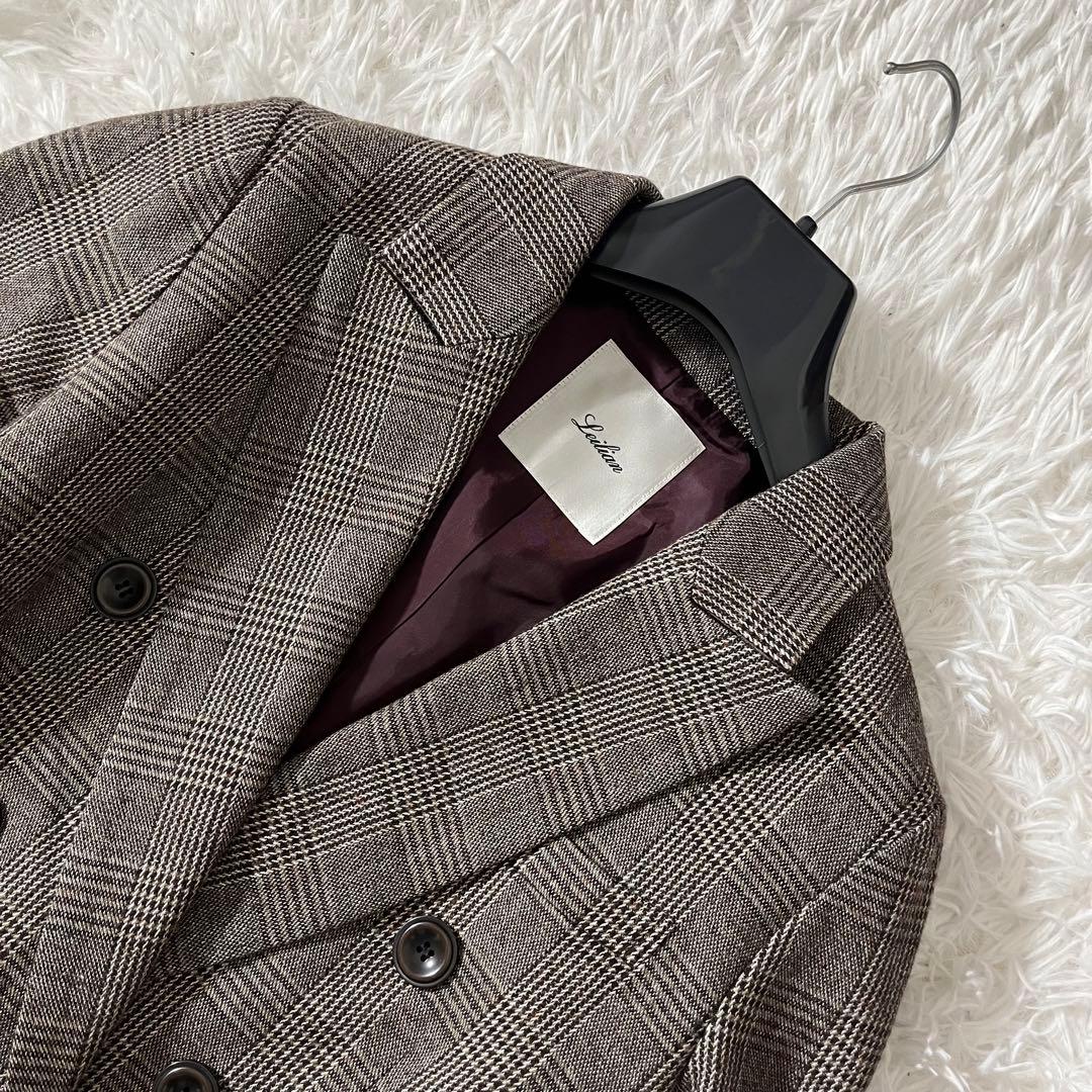 極美品 レリアン 現行タグ セットアップ ダブルブレスト グレン