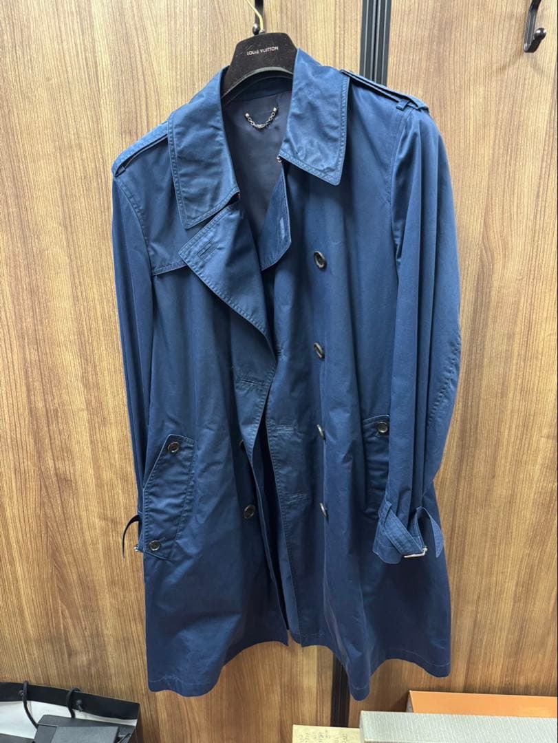 ト*ル様 ネイビー トレンチコート ルイルエブティック RUIRUE BOUTIQUE 2way 撥水 ｜ フードロング