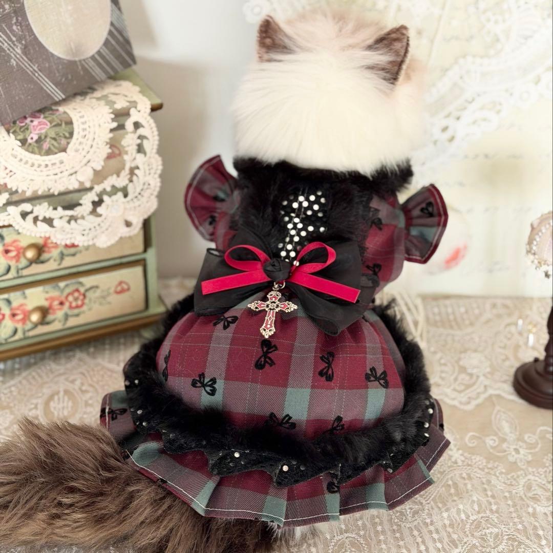 No.2124犬服 猫服 ハンドメイド ワンピース わんちゃん - メルカリ