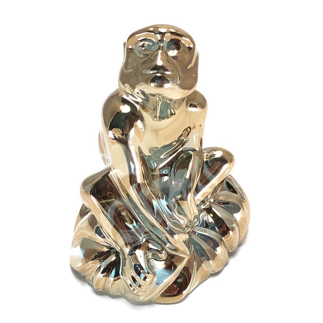 美品・箱付】バカラ／サル クリスタル フィギュリン ゴールド 干支