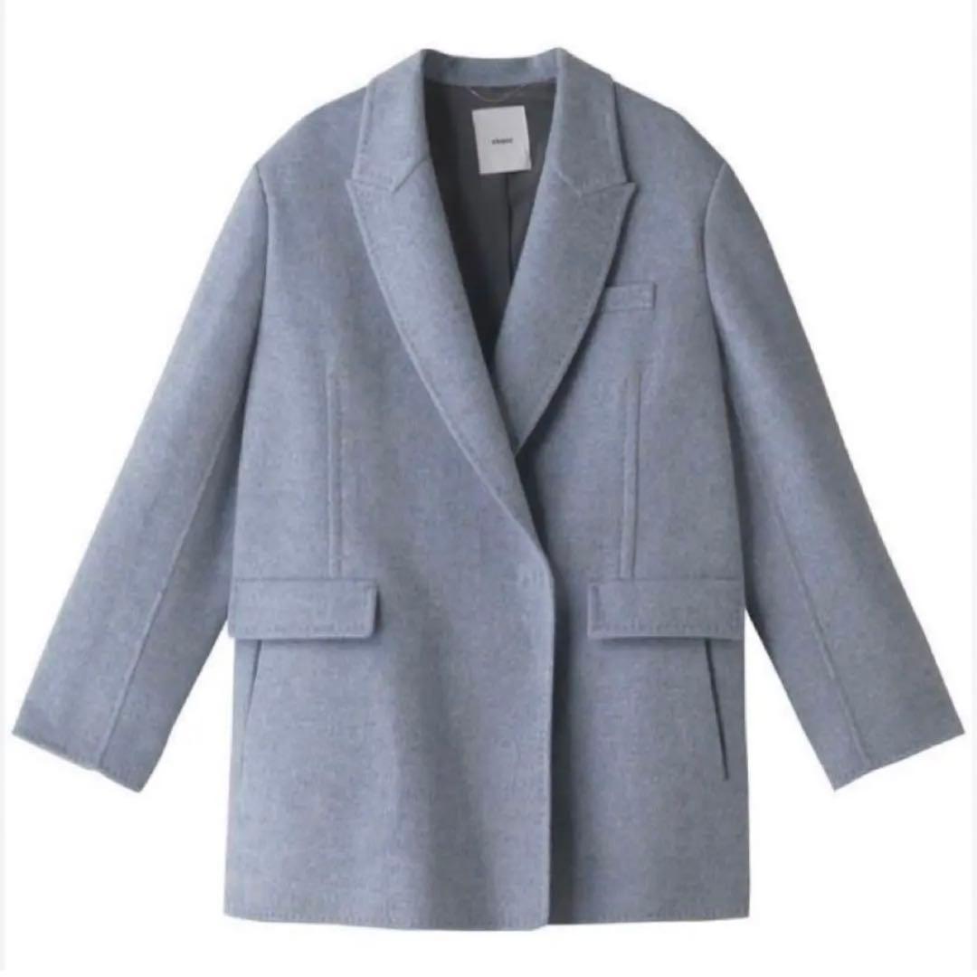 試着のみ美品】 エブール メランジビーバー ジャコート ウール