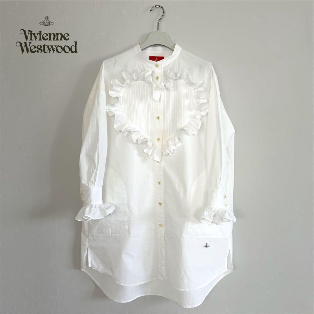 希少 ヴィヴィアンウエストウッド ラブ フリル シャツ ワンピース