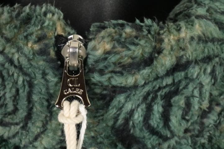 22AW【新品】☆CALEE：スパイラル柄 フリースジャケット ターコイズ