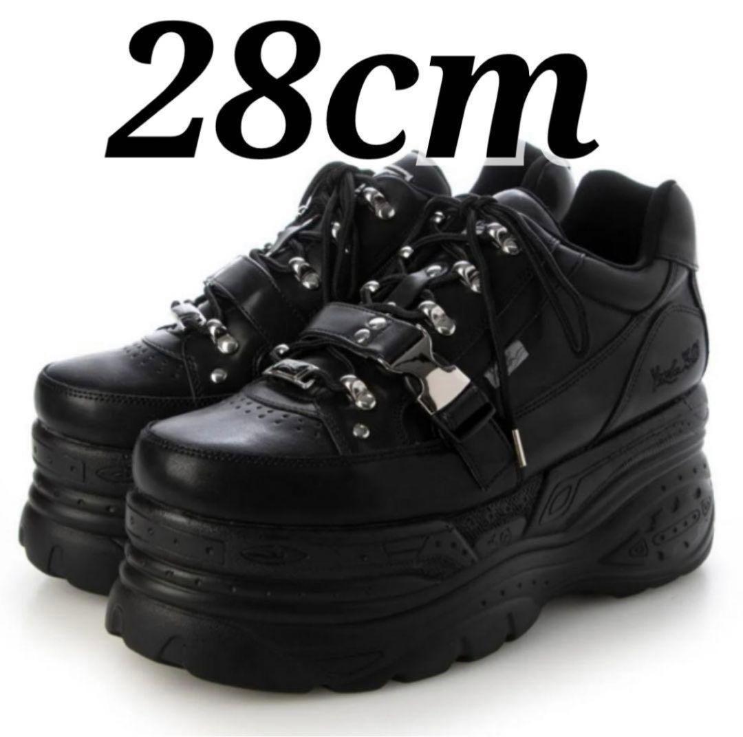 ラスト一足28cm⚜yosuke⚜メンズ 厚底スニーカー SR 黒 YOSUKE（ヨースケ） メンズ ブーツ スニーカー 厚底 ブラック 黒 厚底