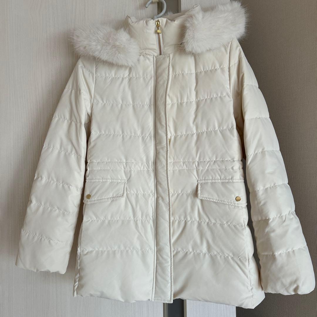 ファー付きダウンミドル丈コート GREEN DOWN/グリーンダウン】ファー付きダウンミドル丈コート/リンク