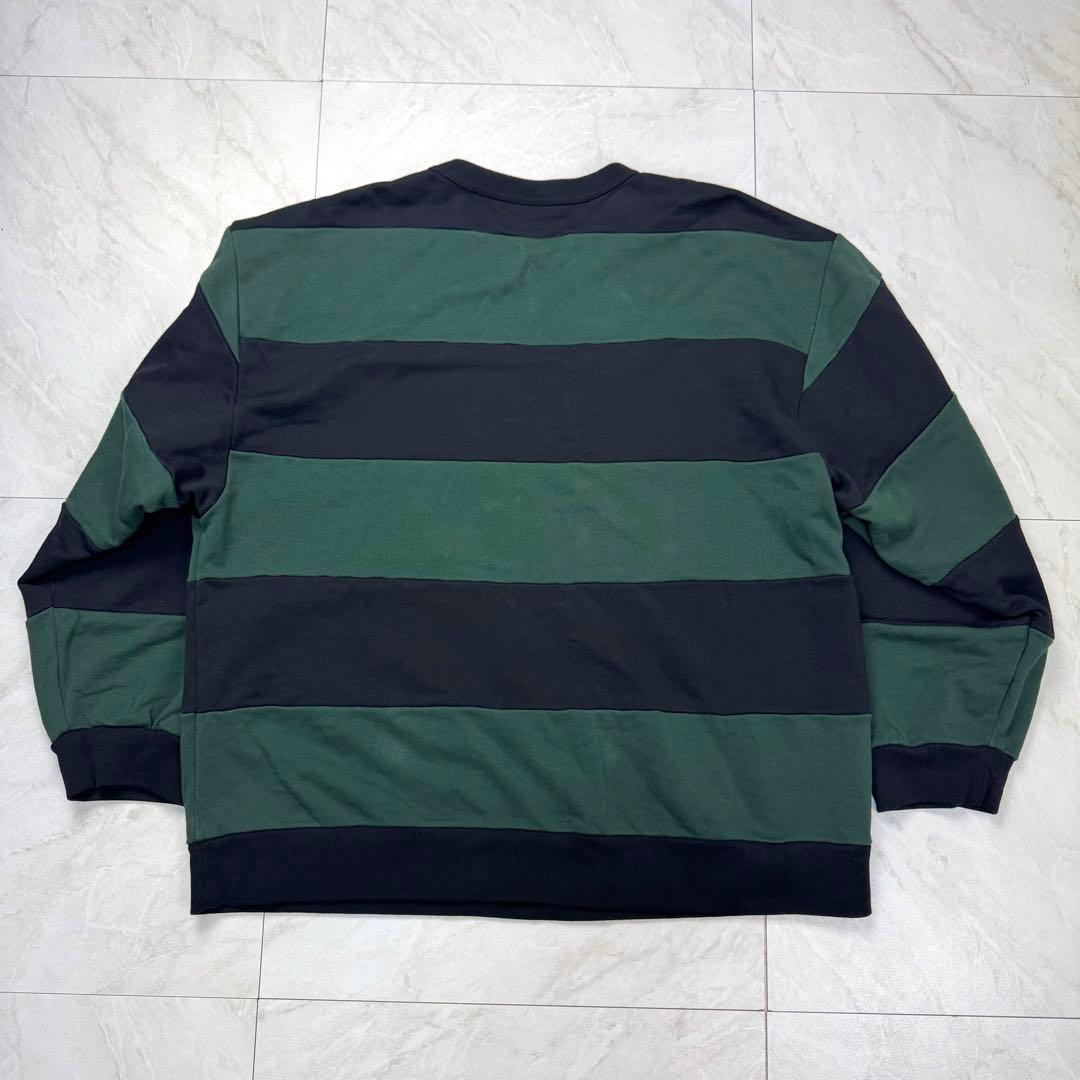 ドリスヴァンノッテン ボーダー コットン スウェット L グリーン