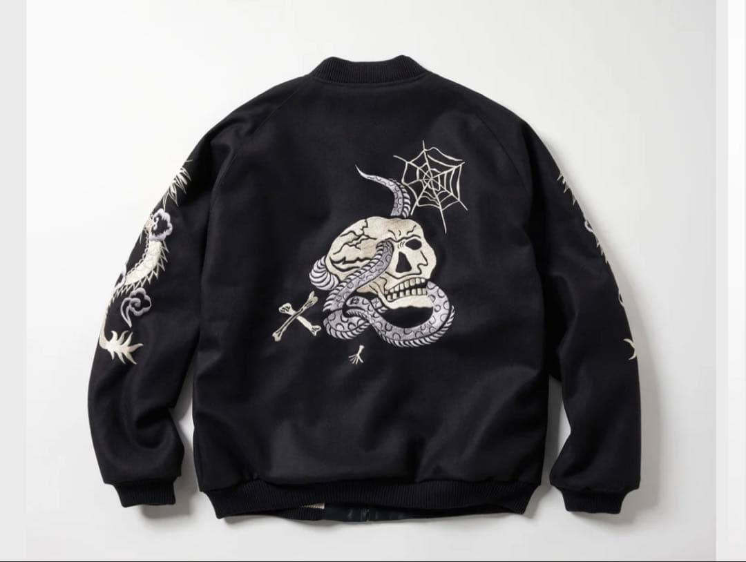 初売　東洋　GOLD ACETATE SOUVENIR JACKET スカル 初売 東洋 GOLD ACETATE SOUVENIR JACKET スカル - メルカリ