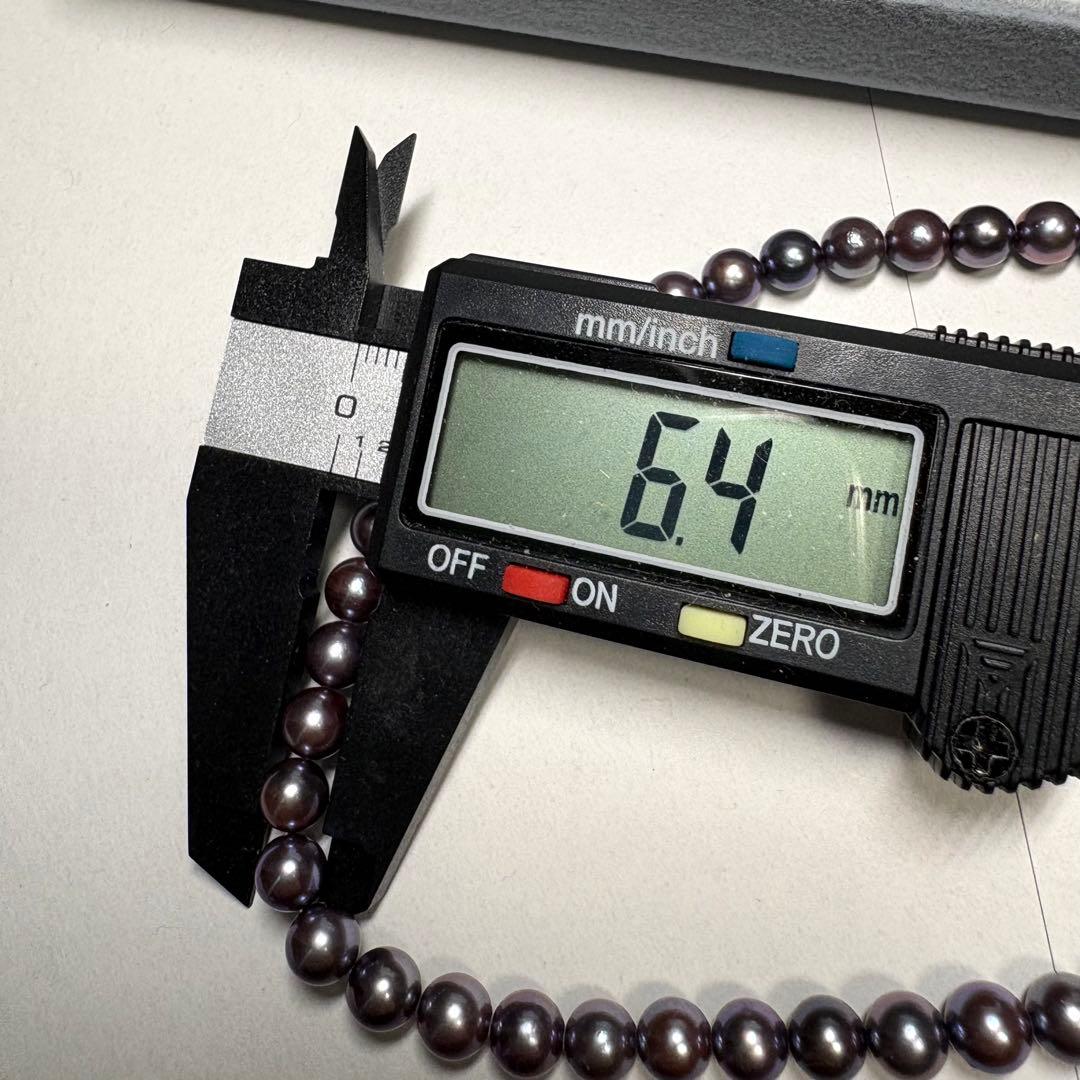 【極美品】テリ抜群 あこや パール ネックレス 約6~6.5mm 42cm SV