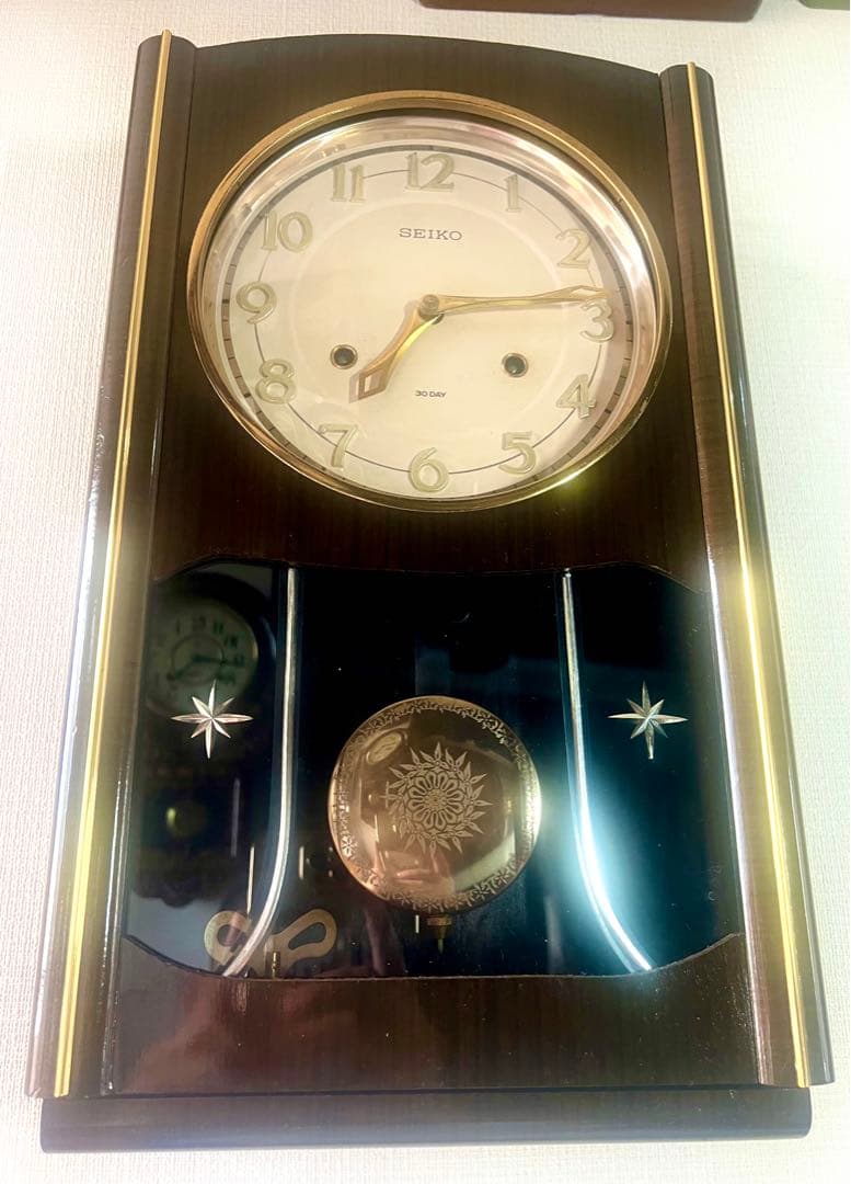 SEIKO 精工30DAY振り子時計ゼンマイ掛け時計柱時計ボンボン時計昭和