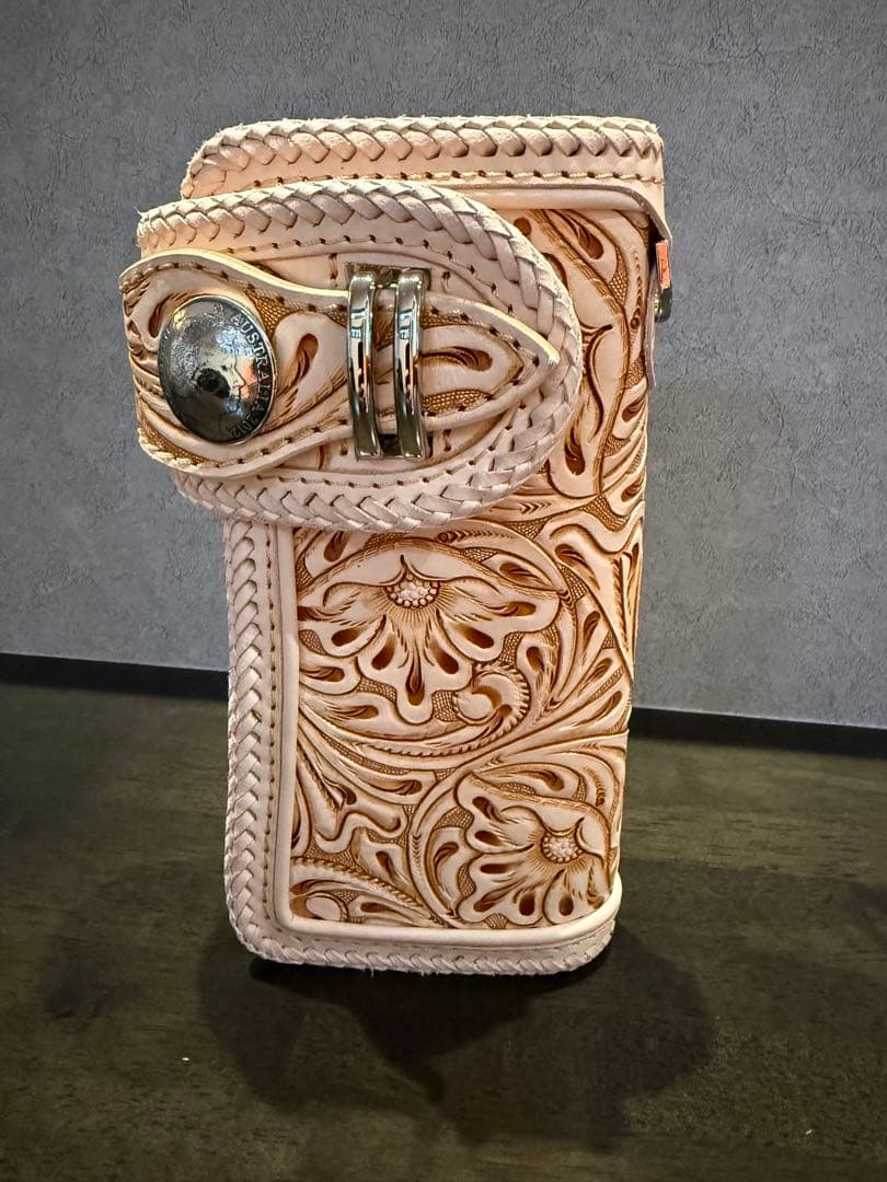 【MAMA KIN’】　ママキン　カービングウォレット 楽天市場】送料無料 蛇革 ラウンドファスナー ラウンドジッパー