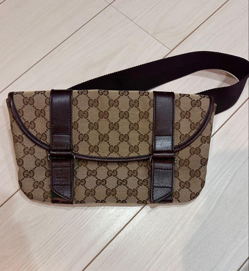 GUCCI GGパターン ウエストポーチ GUCCI ウエストポーチ GGパターン - メルカリ