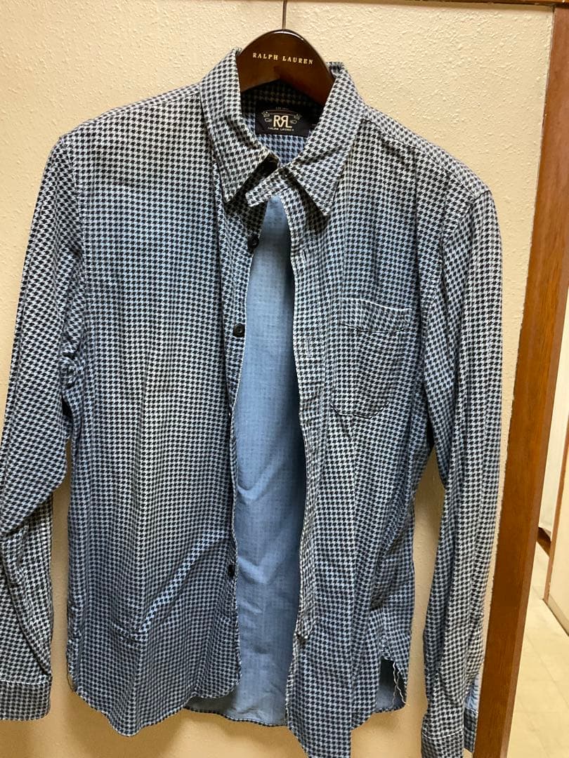 RRL ワークシャツ　INDIGO インディゴ染　size:M RRL INDIGO COTTON-LINEN SATEEN WORKSHIRT – Lawrence Covell