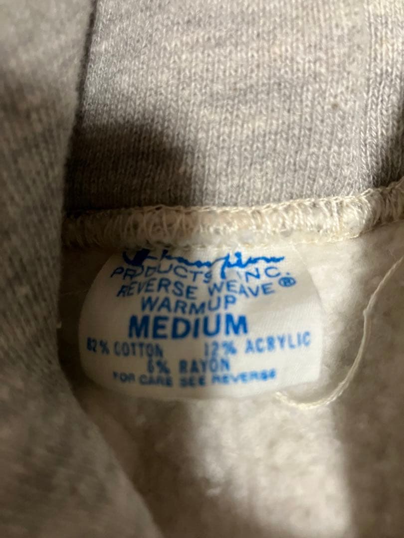 チャンピオン　リバースウィーブ　スウェット　パーカー　単タグ　アメリカ製　目無し Champion - 70s 単色タグ Champion リバースウィーブ 目無し パーカー