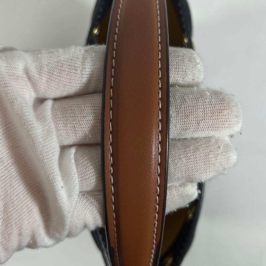 極美品】トリーバーチ Tモノグラム ジャガード 2way バケットバッグ